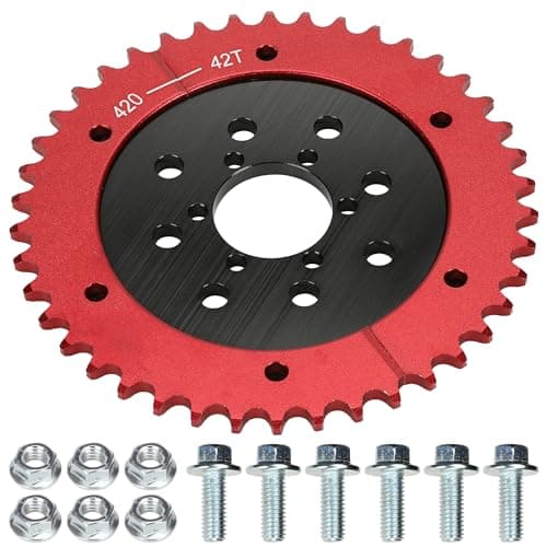 GREHUA Universal Split Sprocket 420 Chain 42 Tooth for Coleman CT200U BT200X CT200UEX Motovox MBX10 Baja Warrior MB200 Doodlebug DB30 Predator 212 196cc 65hp Mini Bike Go Kart Parts
