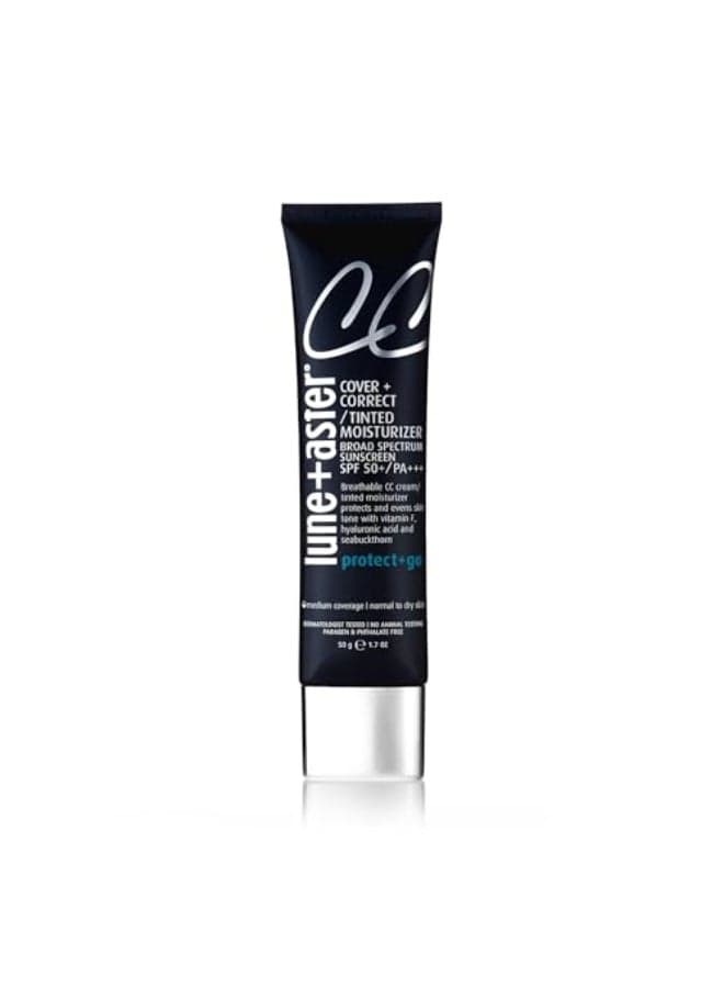 LuneAster CC Cream Broad Spectrum SPF 50 Medium Coverage Color Correcting Cream For A Dewy Glow Medium 17 Oz