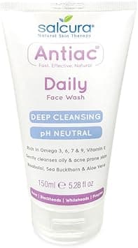 Salcura Natural Skin Therapy Antiac Daily Face Wash Effective Daily Cleansing For Skin Prone To Acne Blemishing Leave Your Skin Soft Supple Cleansed No Nasties 150ml