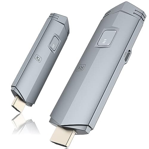 Wireless HDMI Transmitter and Receiver HDMI Wireless Extender Portable 4k Plug Play Support 245GHz for Streaming Video and Audio to Monitor from LaptopPcTv BoxProjector