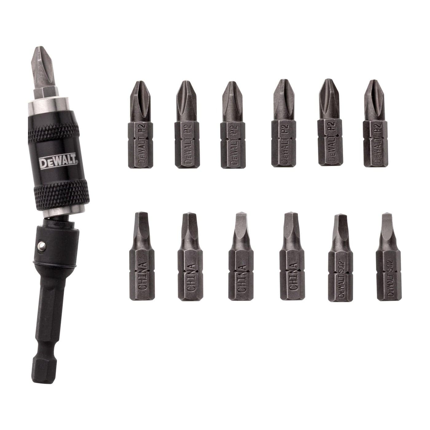 DEWALT Pivot Bit Holder Set with Screwdriving Bits and Magnetic Bit Holder 14 Piece DWPVTC14
