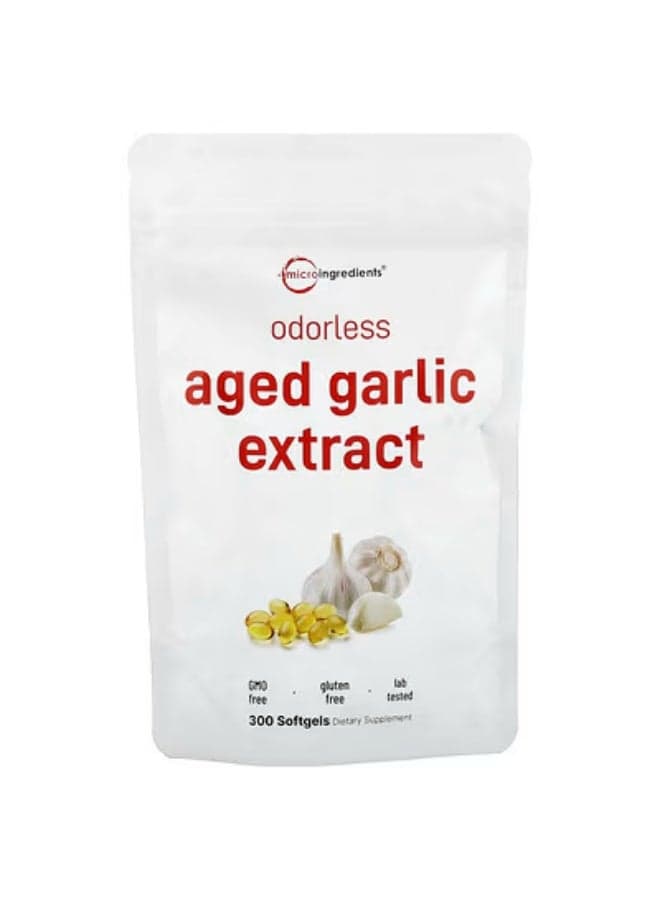 Micro Ingredients, Odorless Aged Garlic Extract, 300 Softgels (250 mg per Softgel)