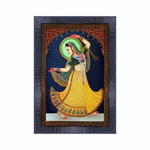 pnf Poster And Frames Rajasthani Miniature Painting Art Wooden Photo Frame With Acrylic Sheet | Living Room, Bedroom | Home Decoration | Best Gifting Option (10 * 14inch,Multicolour,Synthetic) 1029