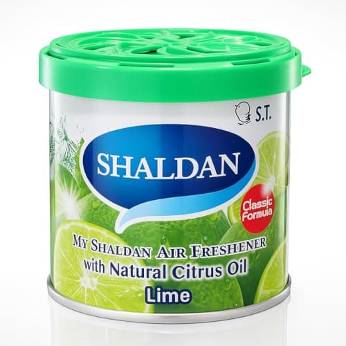 My Shaldan Japan Gel Car Perfume Air Freshener | With 100% Natural Citrus Oil | Since 1948 | For Car & Home | Lasts upto 60 days | LIME | 80 g