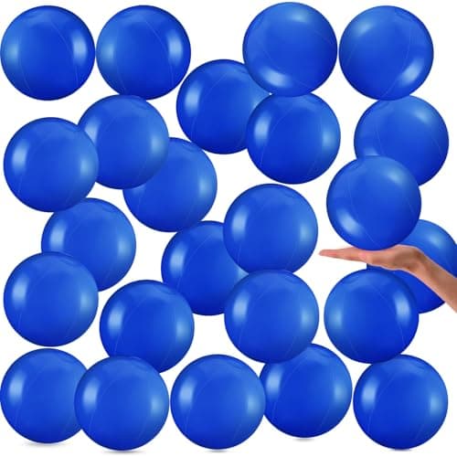 Yinder 24 Pieces Inflatable Beach Ball 6 Inches Pool Floating Ball Under the Sea Party Decorations Bubble Ocean Summer Pool Toys Party SuppliesModernDark Blue