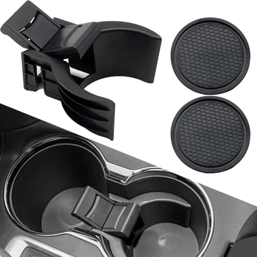 Newace Cup Holder Insert Divider Compatible with Highlander 20142019 Center Console Upgrade Replaces OEM Part 556180E200C0 Include Car Cup Coaster