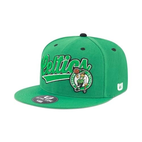 Ultra Game NBA Official Men’s Snap Back 3D Embroidered Team Logo Baseball Cap Hat - Unisex, Boston Celtics, Team Color, 1SIZE