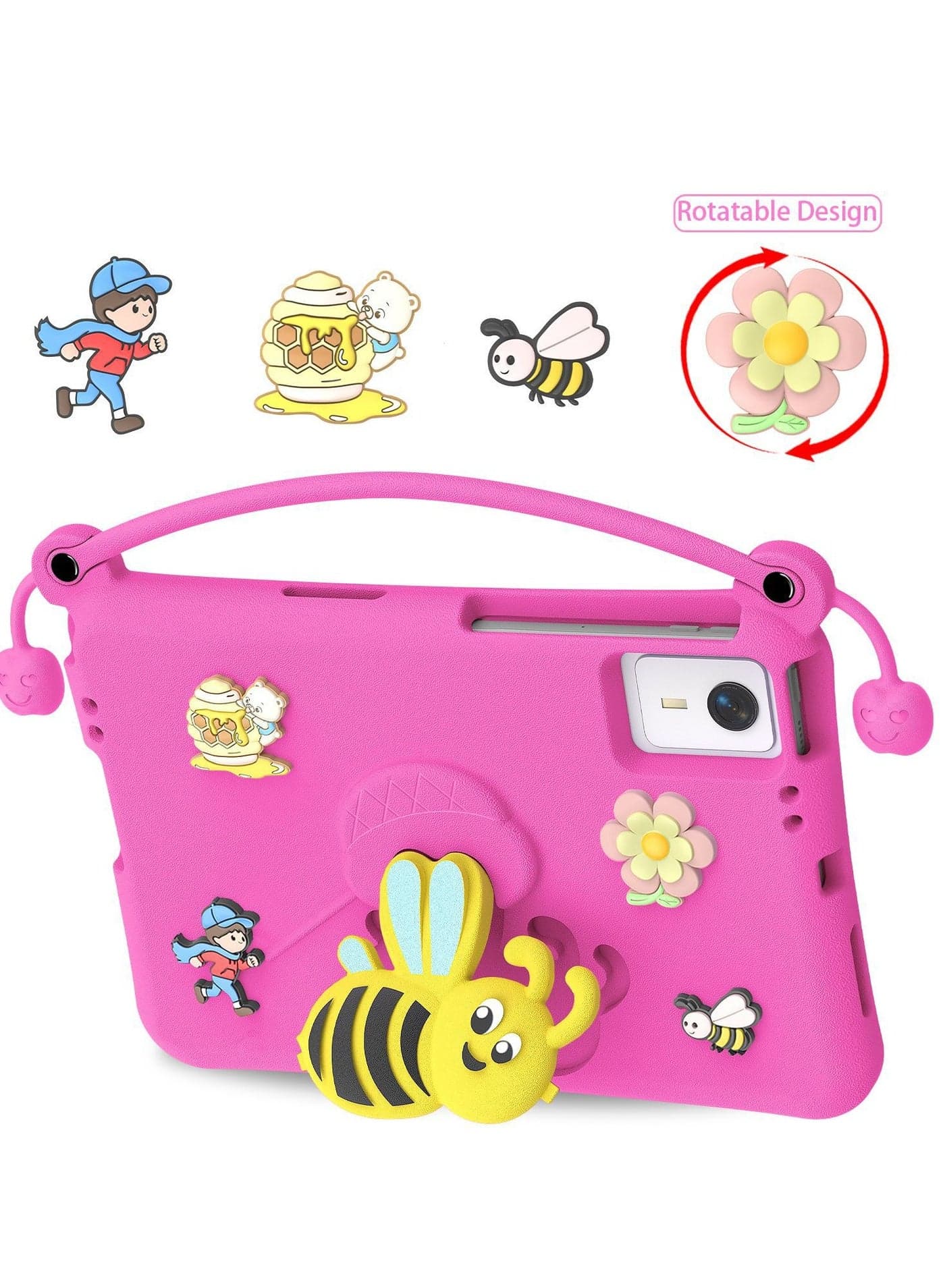 Child-Safe Protective Case Compatible with Lenovo IdeaTab 11-inch 2025 Model (TB-336ZU/TB-336FU) Heavy-Duty EVA Foam Shock-Absorbing Case Child-Protection Pad Cover with Stand