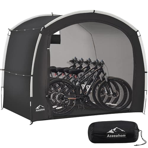 Bike Storage Shed Tent, Outdoor Bicycle Storage Shed, Waterproof Portable Bike Covers Shelter, 7.2x4.9x6.1ft Large Garage Tent for Motorcycle, Garden Tools, Lawn Mower