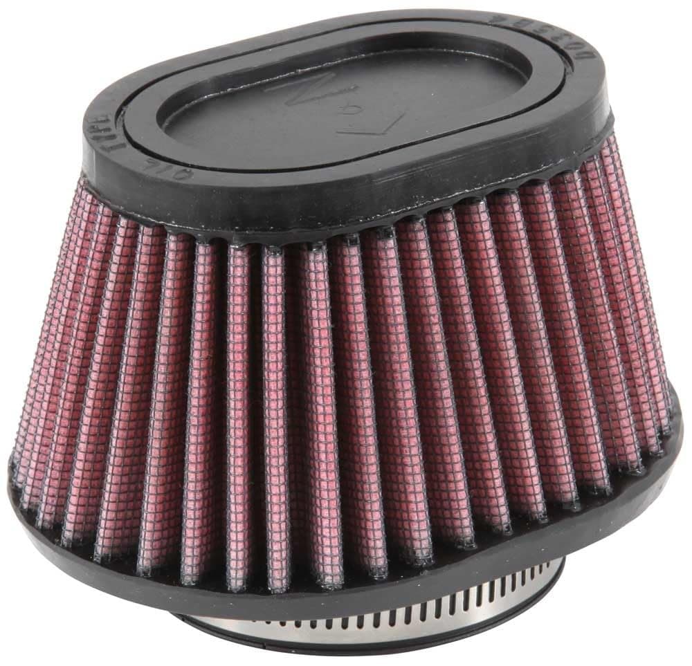 K&N High-Flow Original Lifetime Universal Clamp-On Air Filter: High Performance, Premium: Flange Diameter: 2.4375 In, Filter Height: 2.75 In, Flange Length: 0.625 In, Shape: Oval Straight, RU-2780