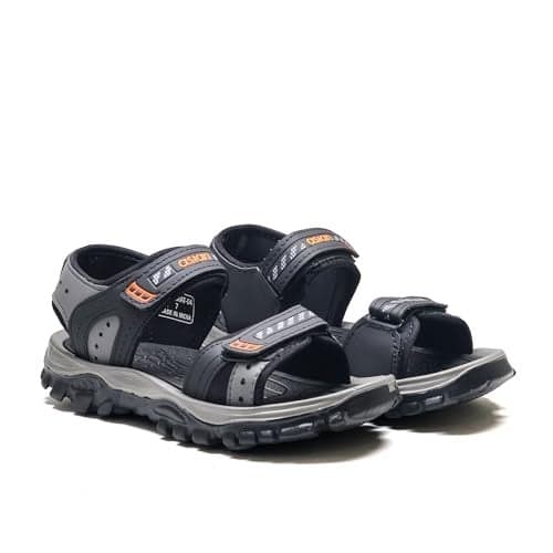 Asian Mens VIRAT-04 Casual Sandals with adjustable velcro closure for easy wear with flexible fitting and trendy and stylish looks with unique sole design | ideal for everyday use for mens as well as boys,UK 8