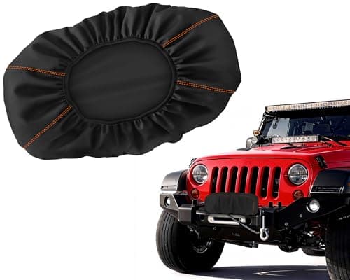 Rimwig Winch Cover,Dustproof Winch Protection Cover,Badlands Winch Cover 12000 lb Waterproof,Tear Resistant for Up to 17500 Lbs Electric Winches,Indoor/Outdoor Fit for Warn(22″Lx9.8″Hx7.5″W)
