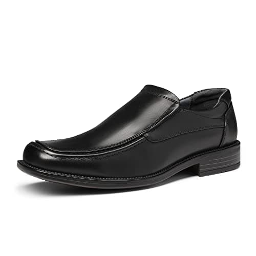Bruno Marc Men's Goldman-02 Slip on Leather Lined Square Toe Dress Loafers Shoes for Casual Weekend Formal Work,Size 14,Black,GOLDMAN-02