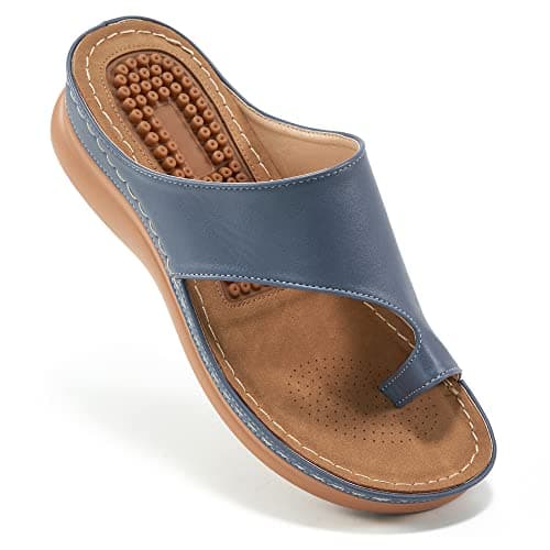 Aomigoct Sandals for Women Wedge Shoes: Comfortable Orthopedic Sandals Womens Dressy Summer Flip Flops Casual Walking Wedges