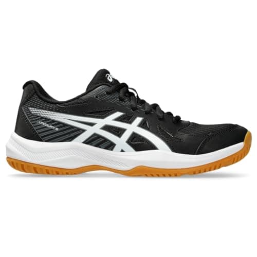 ASICS Women's Upcourt 6 Volleyball Shoes, 10, Black/White