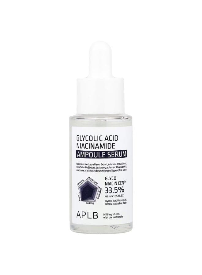 APLB, Glycolic Acid Niacinamide Ampoule Serum, 1.35 fl oz (40 ml)