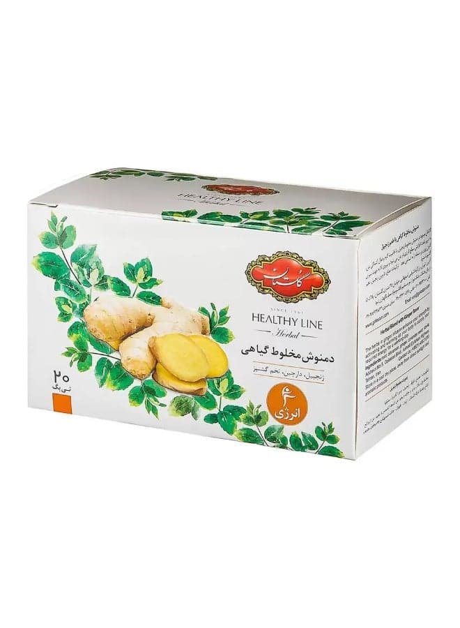 Golestan Healthy Line Energy Herbal Infusion With Ginger And Mint- 20 Bags