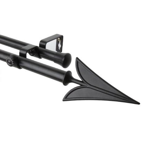 Rod Desyne 4725-282 Arrow Double Window Curtain Rod Set, 28 to 48-Inch, Black