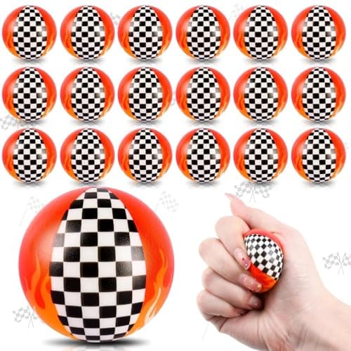 24 PCS Racing Car Stress Balls for Kids Party Favors 157 Inch Anxiety Relief Fidget Sensory Toys Racing Car Theme Squeeze Balls Bulk for Birthday Goodie Bags Carnival Gifts Classroom Prizes