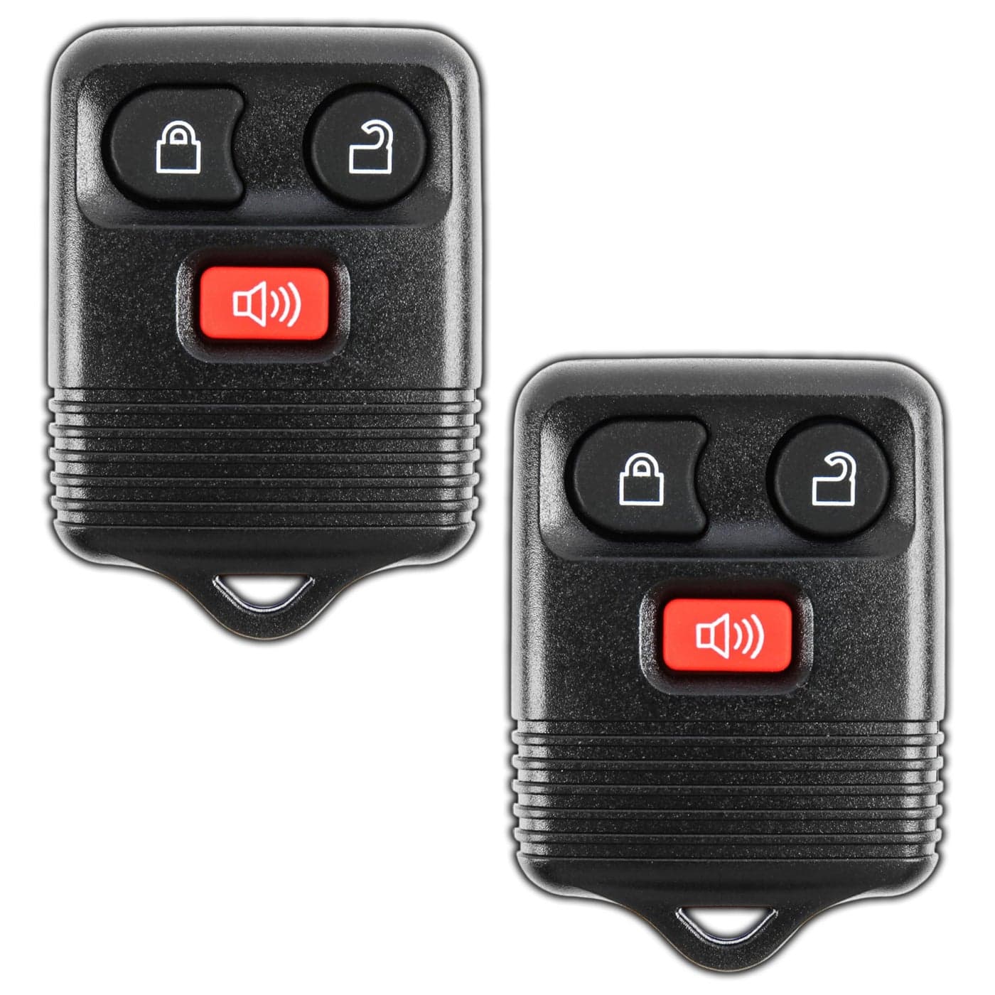 KeylessOption Key Fob Replacement 3Button for 2005 2006 2007 2008 2009 2010 2011 2012 2013 2014 2015 Ford F150 Explorer Ranger Mustang Lincoln Mazda Mercury Keyless Entry Remote Car Control 2 Pack