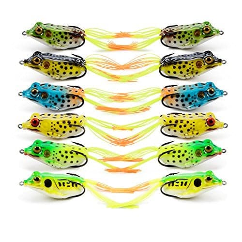 Supertrip Topwater Frog Crankbait Tackle Crank Bait Bass Soft Swimbait Lures Crankbaits Baits Hard Bait Fishing Lures Color 12pcs