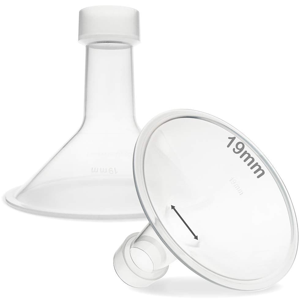 Nenesupply 19mm Flange Breastshield Compatible with Lansinoh Pump Parts and Breastpumps Replacement to Lansinoh Flange 19mm Breastshield Work with SignaturePro SmartPump Manual