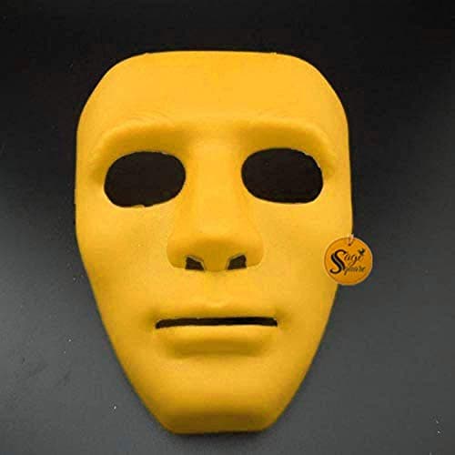 Sage Square Stoneman Vendetta Comic FACE MASK Anonymous VIP Edition Cosplay V for Vendetta (Yellow) (Pack of 1)