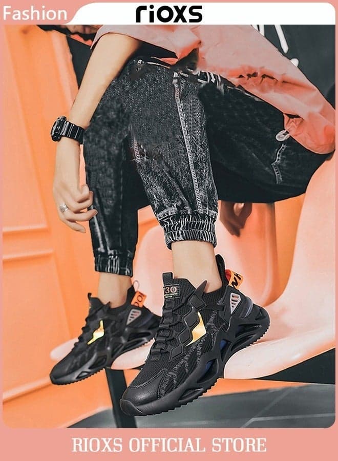Men's Fashion Running Shoes Casual Athletic Walking Sneakers Breathable Mesh Sports Shoes For Running and Jogging