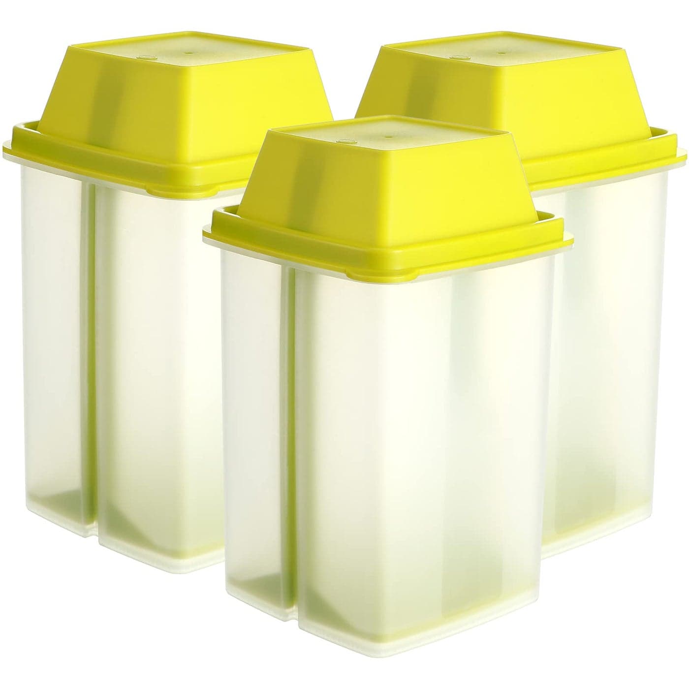Chengu 3 Pieces Jalapeno Pickle Containers with Strainers Square Dispensers Free Storage of Condiment Food Pickle Holder with Easy to Open Lid Design for Pickled Kitchen ToolsGreen