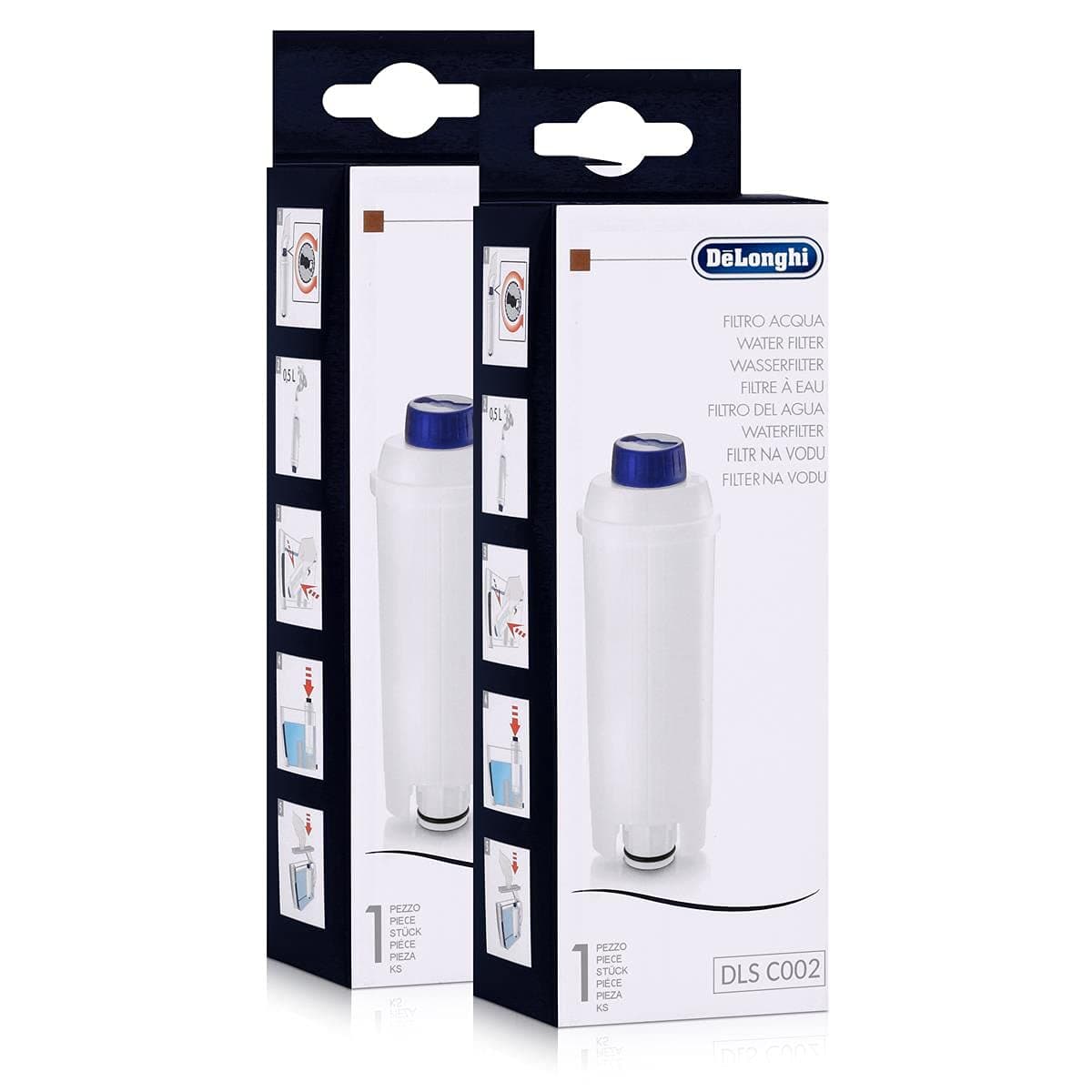 2pack DeLonghi water filter for coffee machines suitable for ECAM ESAM ETAM BCO EC