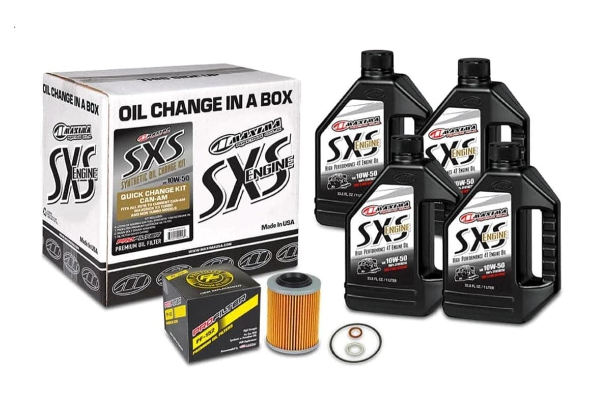 SXS CanAm Oil Change Kit 10W50 FullSyn Maverick X3