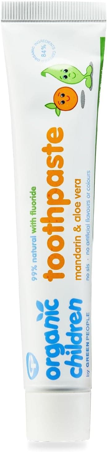 Green People Organic Children Mandarin and Aloe Vera Fluoride Toothpaste 50 ml Natural and Organic Toothpaste