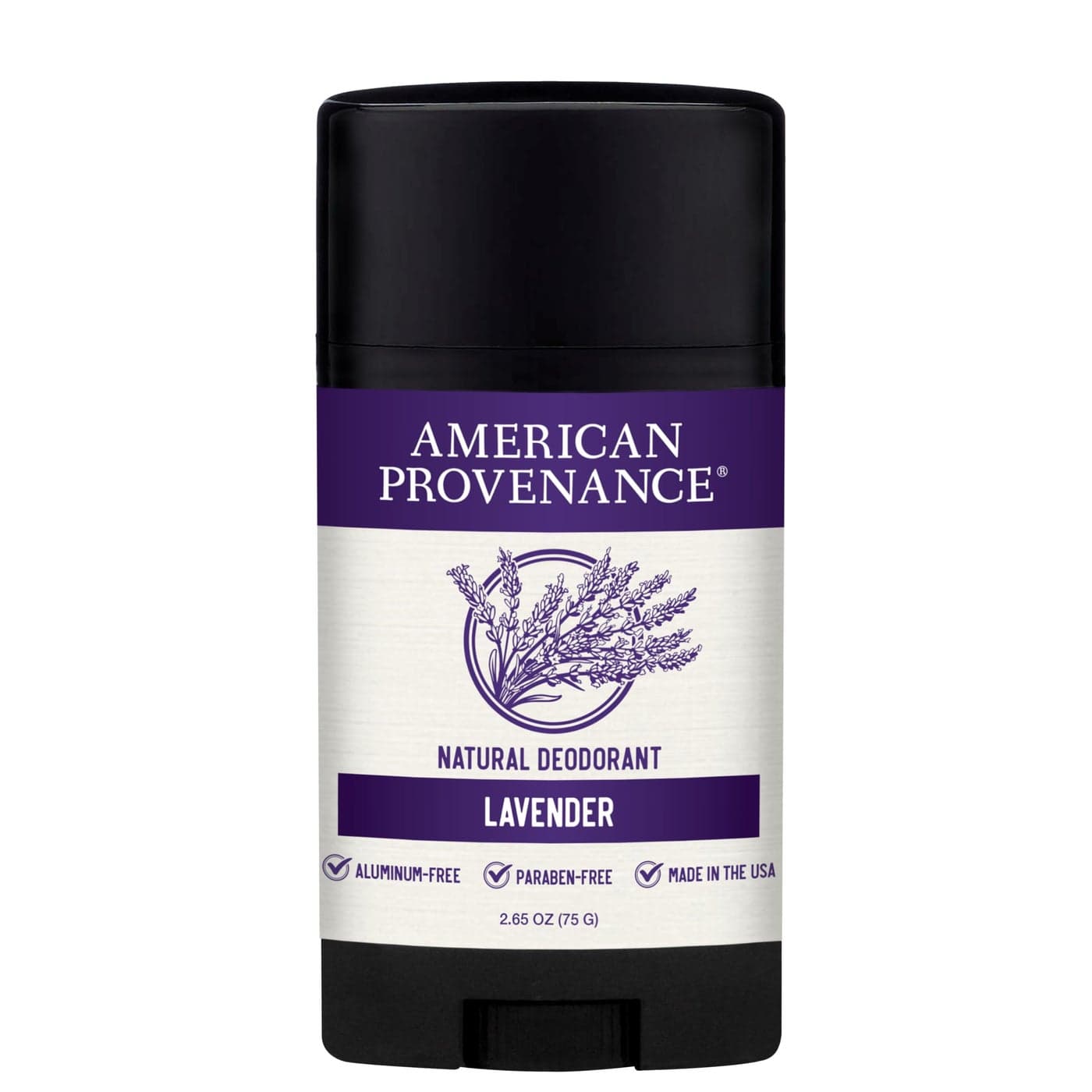 American Provenance All Natural Deodorant for Men and Women Aluminum Free Deodorant that Lasts All Day Made in the USA with Essential Oils Cruelty Free Lavender 1 Pack