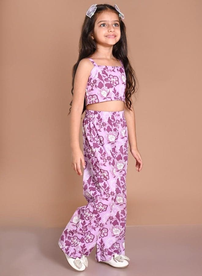 Printed Top with Palazzo Set