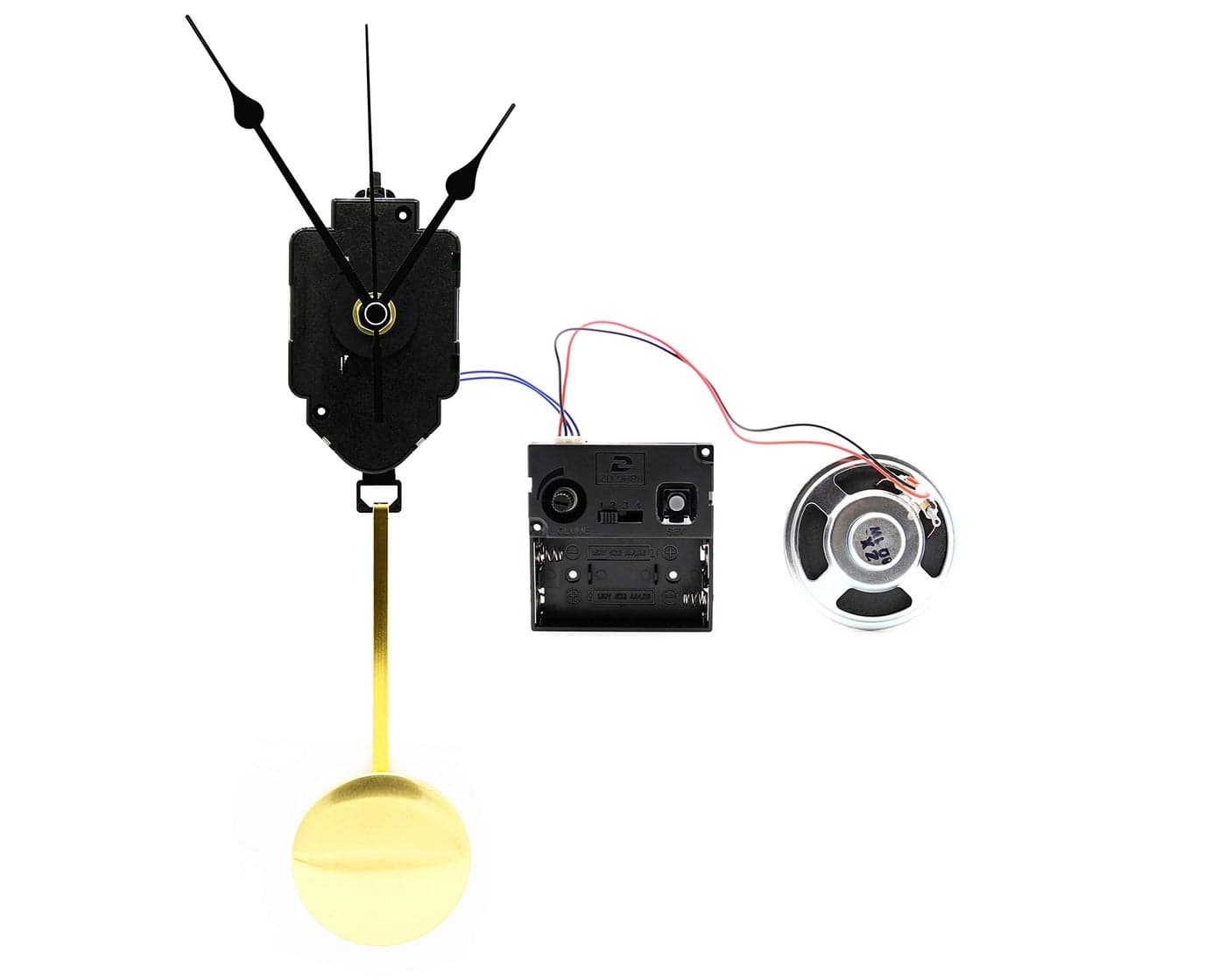 TIKROUND Original Youngtown 12888 Chime Melody Pendulum Clock Movement with 2 Sets of Hands 23.5mm (59/64 Inch) Shaft Length 16mm (5/8 Inch) Thread Length.
