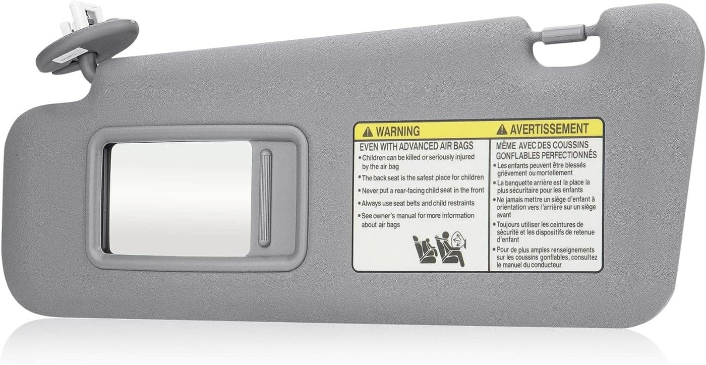 ILONPA Gray Driver Left Side Sun Visor Replacement for Toyota Highlander 2008-2013