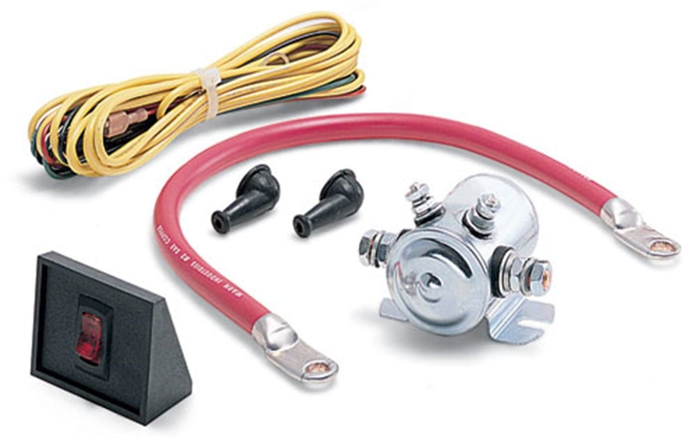 WARN 62132 Power Interrupt Kit with Battery Lead Hardware Solenoid Switch and Wiring
