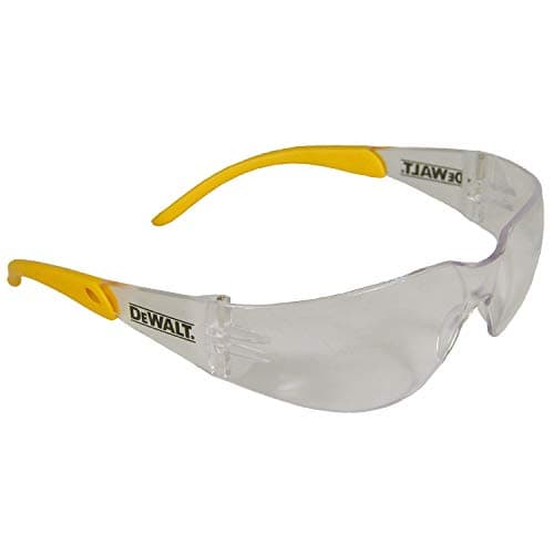 DEWALT DPG549C Protector Protective Eyewear ANSI Z871 Impact Rated Lightweight UniversalFit Frame Flexible Rubber Temples IndoorOutdoor Lens 1 Pair