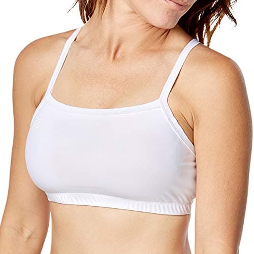 UV SKINZ Women’s Swim Bra with UPF 50+ Sun Protection – Modest Swimsuit Top, Swim Bra for Under Swimsuit - White - M