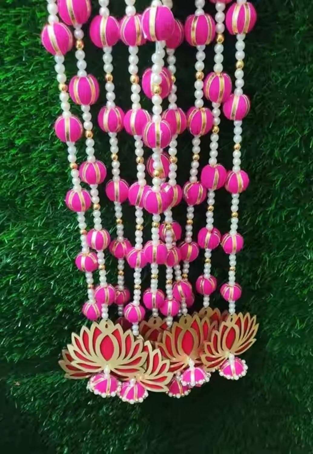 Shreya fashion Lotus Hangings for Decoration Wall Hangings for Temple Decor Diwali Decor Diwali Decoration Items for Home Dcor New Year deacoration Lotus Diwali Lotus ladi 30