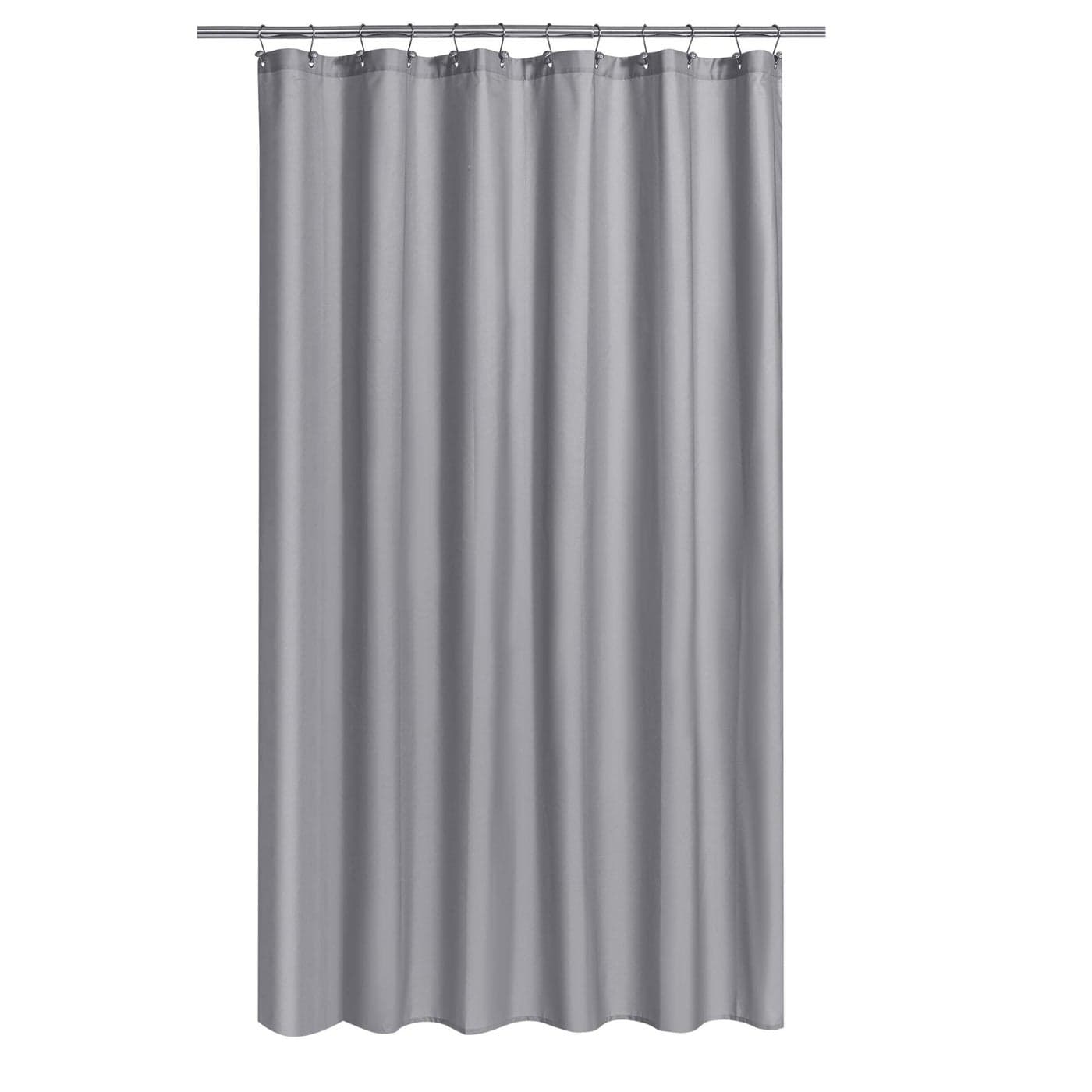 NY HOME Fabric Shower Curtain or Liner Extra Long 72 x 84 Inches Hotel Quality Machine Washable Gray 72x84