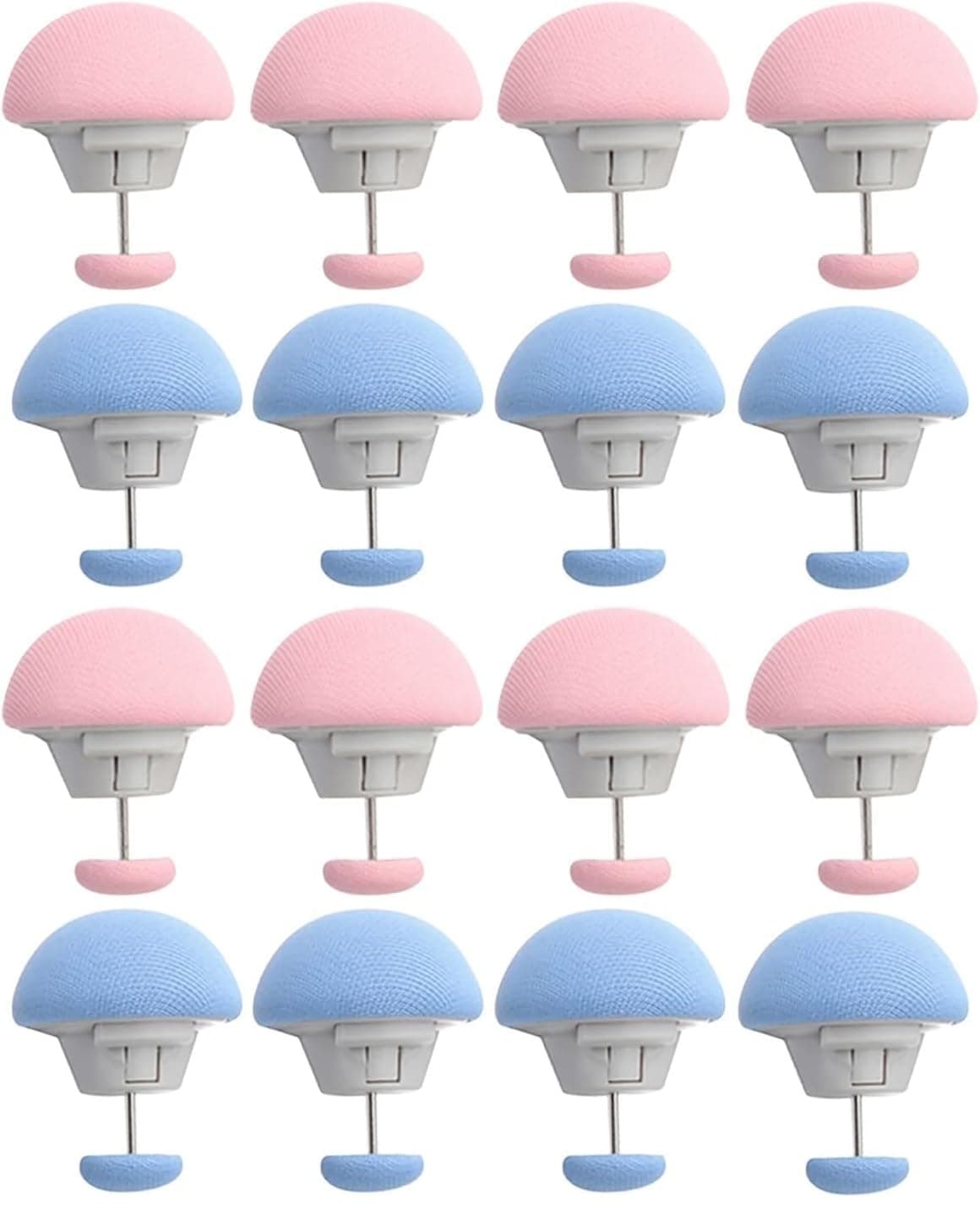 ECHSRT Bed Sheet Clips Mushroom Duvet Cover Pins Holding Clips NonSlip Cover Fixator Comforter Quilt AntiMovement Bed Quilt Clamps with OneKey Unlock for Blanket Mix Pack of 16