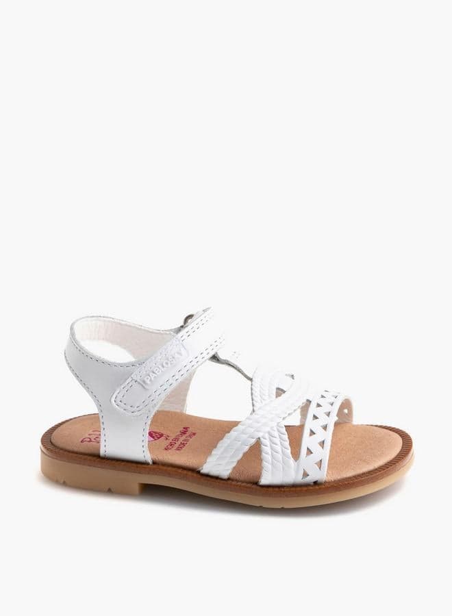 Girls' Sandals with Hook and Loop Closure - 056400