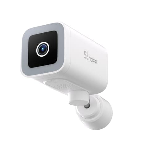 SONOFF CAM-B1P Outdoor Security Camera, 2K HD & Color Night Vision, 180 Panoramic View, AI Human Detection & Tracking, IP65 Weatherproof, Two-Way Audio, Works with Smart Home Platforms