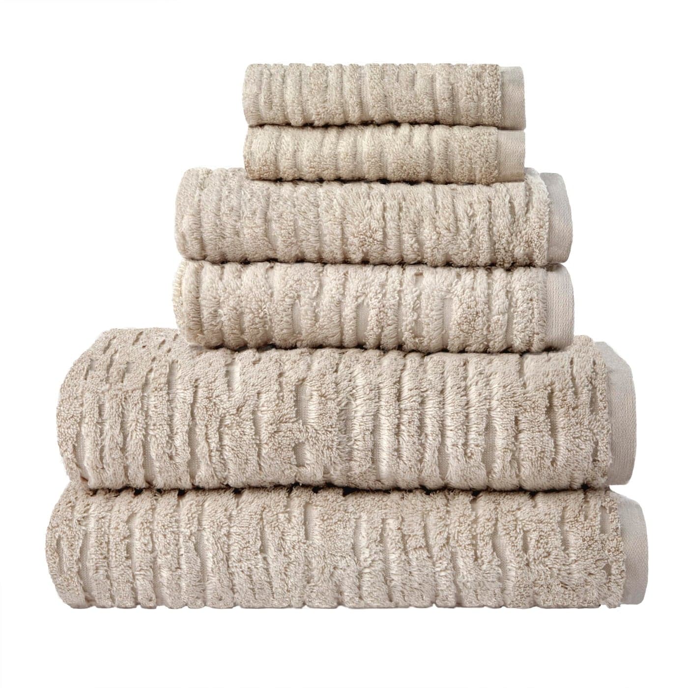 SKL Home CloudSoft Cotton Luxury 6Piece Towel Set Oatmeal