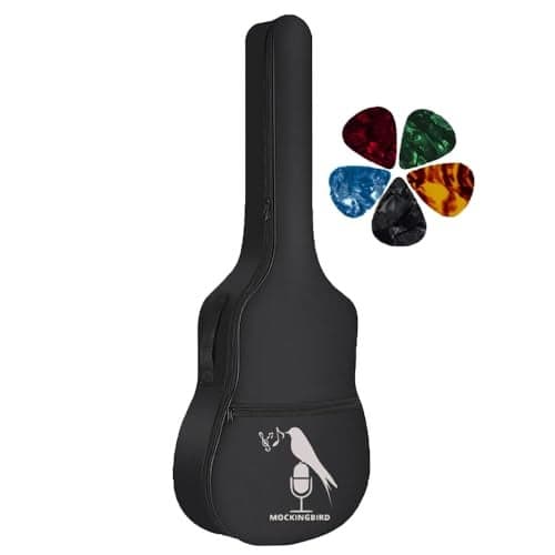 IMAGINEA 42 Inch Guitar Bag for Acoustic Guitar Gig Cover Bag with 5 Picks One Storage Pocket Guitar Case Adjustable Shoulder Strap Zippered Bags for Dust-Proof & Oxford Water-Resistant Soft Bag