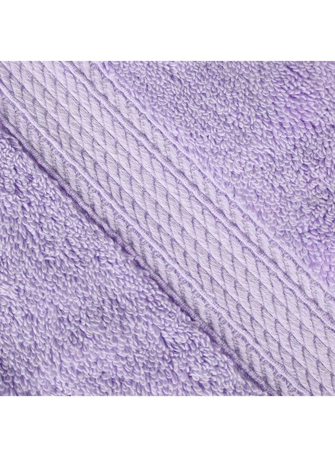 Superior Solid Egyptian Cotton Face Towel Set, 13" x 13", Purple, 6-Pieces