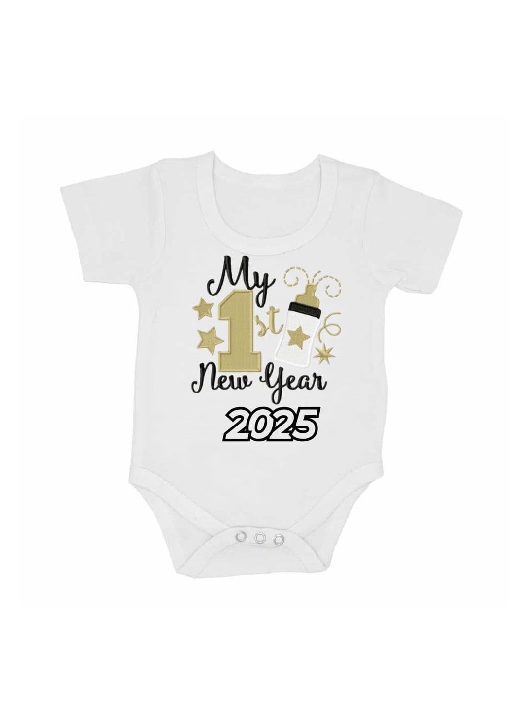 My 1st New Year Baby Romper–Soft Cotton Half Sleeve Bodysuits For Newborns,Infants And Toddlers– Unisex Baby Onesies For Boys And Girls-Baby Romper For New Year