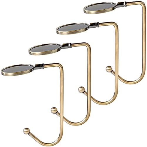 Sunshane 4 Pieces Christmas Stocking Holders Mantel Hooks Hanger Christmas Safety Hang Grip Stockings Clip for Christmas Party Decoration (Bronze)