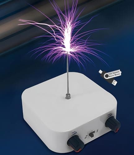 Tesla Coil Music Solid State Bluetooth Tesla Coil Speaker Touchable Artificial Lightning Spark Gap Arc Generator Desktop Toy Arc Plasma Loudspeaker Electric Power Wireless Transmission Science